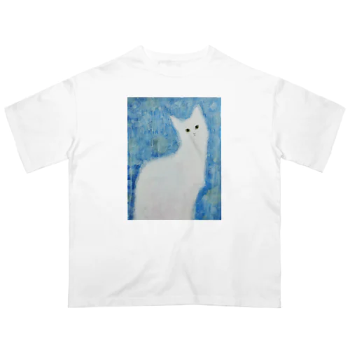 ねこ首傾げ オーバーサイズTシャツ