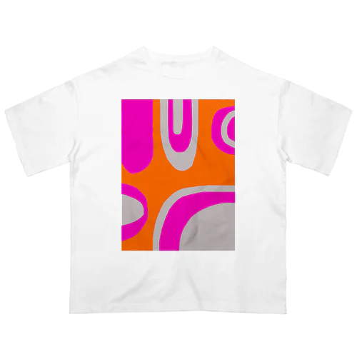 オレンジピンク Oversized T-Shirt