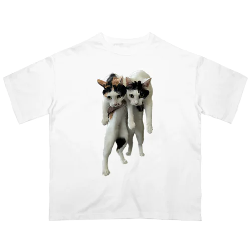 双子猫 オーバーサイズTシャツ