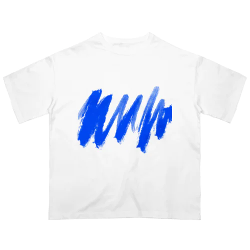 blue paint Oversized T-Shirt