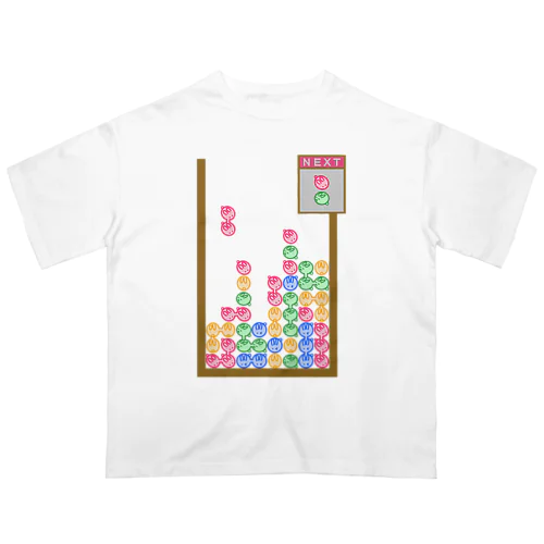 某落ちゲー風うさぎ裏付き オーバーサイズTシャツ