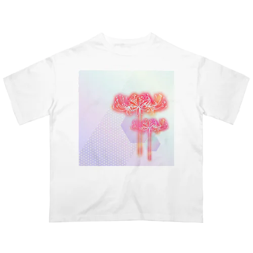 曼珠沙華 - 朧 【黄昏】 オーバーサイズTシャツ