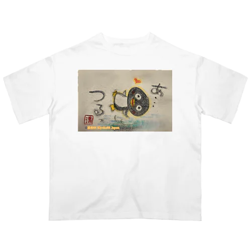 つるっとペンギン　Slippery penguin Oversized T-Shirt