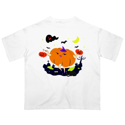 かぼちゃの提灯をもつかぼちゃ Oversized T-Shirt