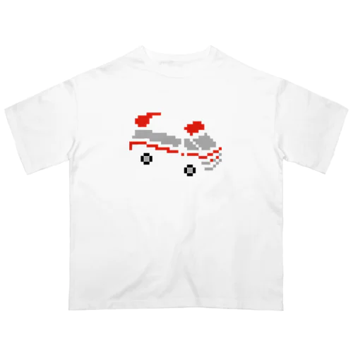 ドット絵　救急車 オーバーサイズTシャツ