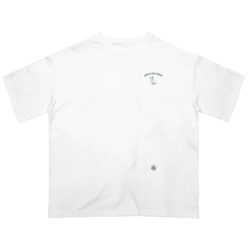 RABBIT TINY LOGO G-RAY TEE IN WHITE Oversized T-Shirt