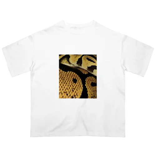 Real colorful snake skin Nr. 7,  本物 の カラフルな ヘビ 皮 No. 7,  7番 オーバーサイズTシャツ