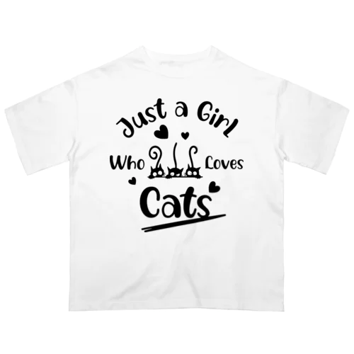 猫が好き オーバーサイズTシャツ