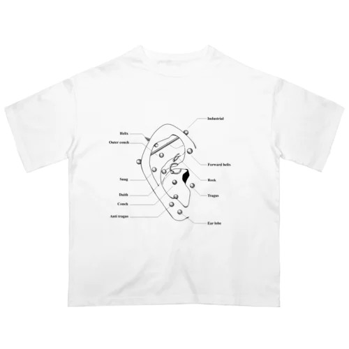 Rioオリジナルデザイン　ear map Oversized T-Shirt