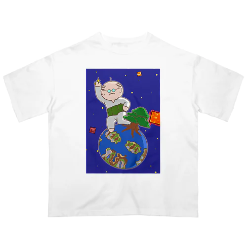 世界を統べるオヤジ オーバーサイズTシャツ