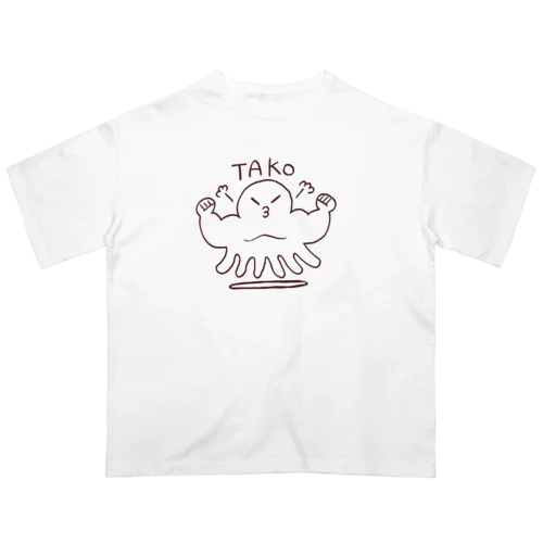 筋肉質なタコ オーバーサイズTシャツ