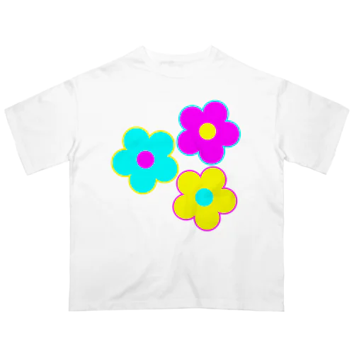 ポップなお花 オーバーサイズTシャツ