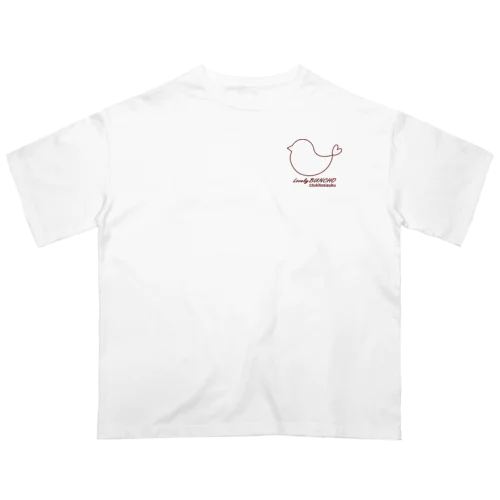 小鳥のラインアート① Oversized T-Shirt