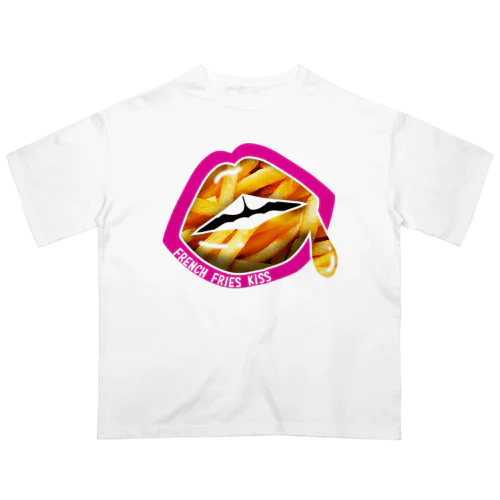 FRENCH FRIES KISS - PINK Oversized T-Shirt