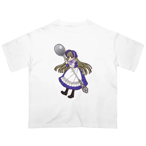 ティースプーンを持った小さな女の子9 Oversized T-Shirt