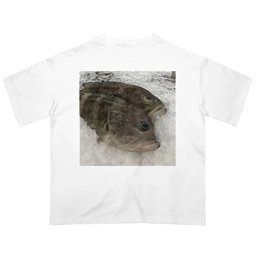 アジアの街魚-下唇の出た魚 オーバーサイズTシャツ