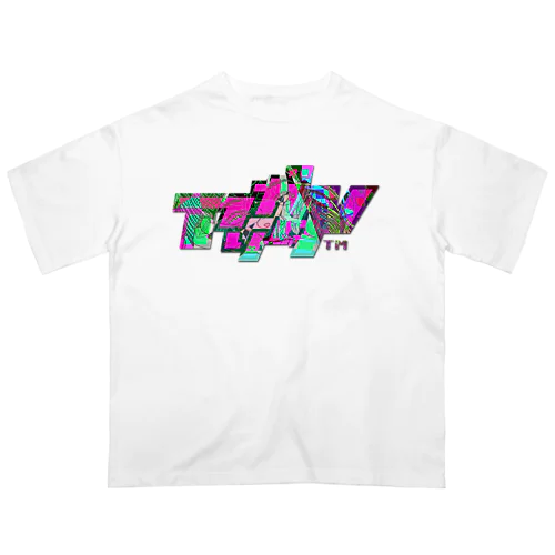 アリガタシ™ NEON WHITE Oversized T-Shirt