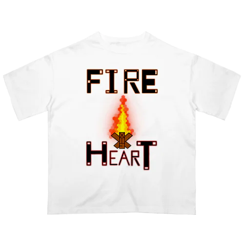 FIRE HEART Oversized T-Shirt