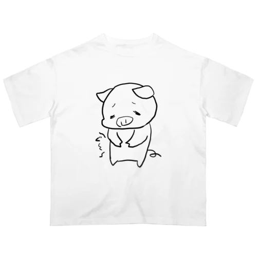 こぶたのぴーちゃん(空腹) オーバーサイズTシャツ