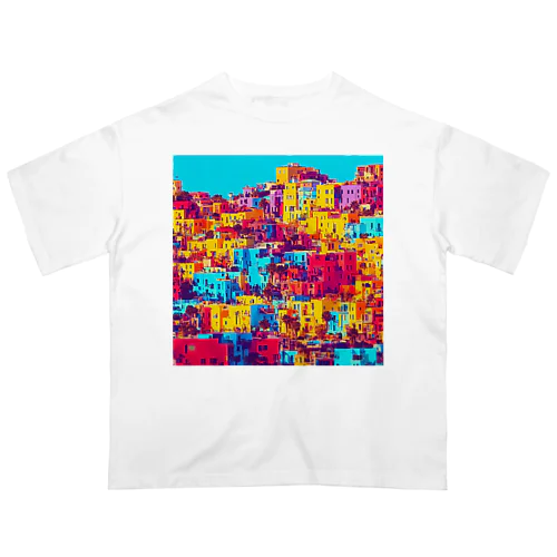 colorful houses オーバーサイズTシャツ