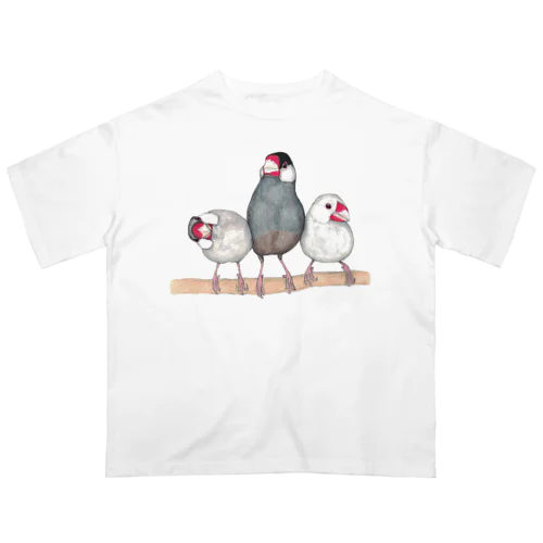 [森図鑑] 三羽文鳥 オーバーサイズTシャツ