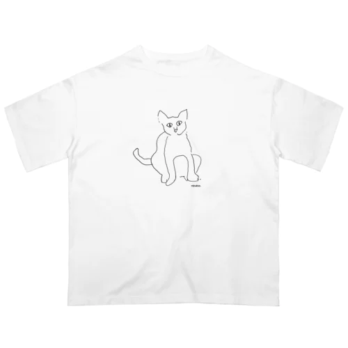 黒猫 Oversized T-Shirt