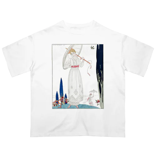 ジョルジュ・バルビエ “Le cyprès et la rose—Robe d’été de Dœuillet” Oversized T-Shirt