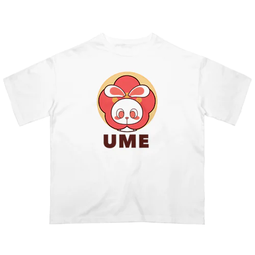 ぽっぷらうさぎ(UME・黄) Oversized T-Shirt