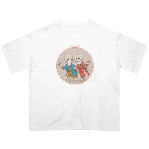  ー迎春ー双子のうさぎちゃん オーバーサイズTシャツ