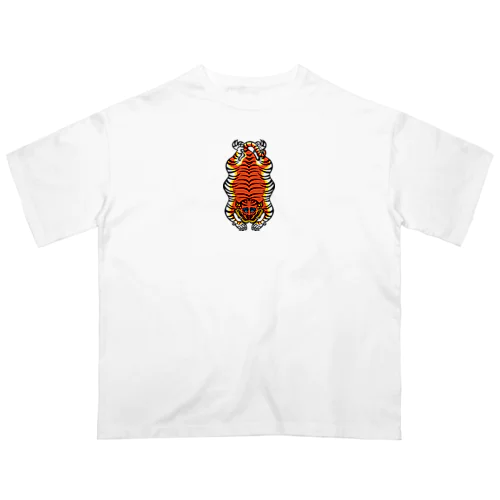 【総天然色】平たい虎 Oversized T-Shirt
