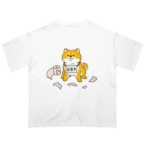 反省の色が見えない柴犬 オーバーサイズTシャツ