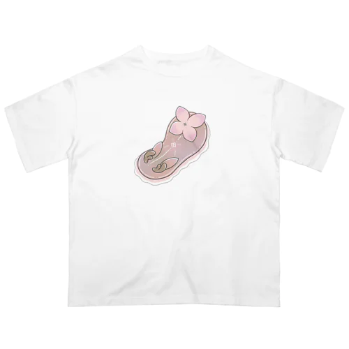 ツノアリウサギアジサイモドキウミウシ 桃色ver. Oversized T-Shirt