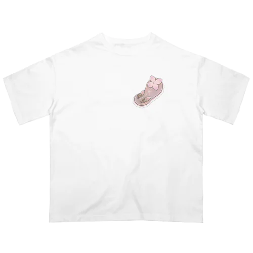 ツノアリウサギアジサイモドキウミウシ 桃色ver. オーバーサイズTシャツ