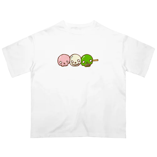 ドクロ風味な三色団子 オーバーサイズTシャツ