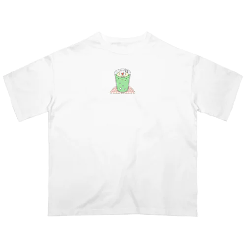 ふわふわねこ クリームソーダ Oversized T-Shirt