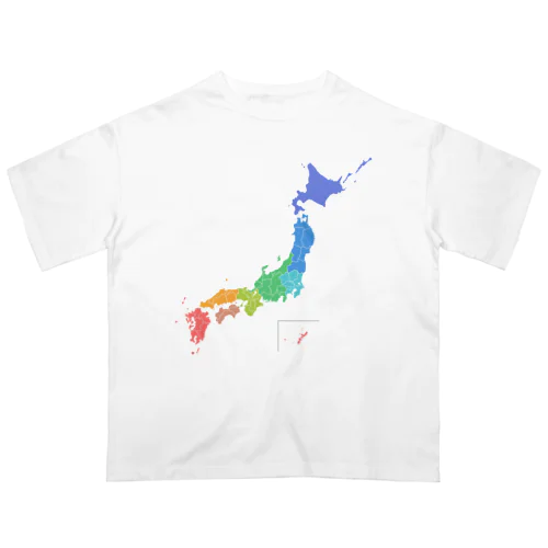 日本地図柄シリーズ オーバーサイズTシャツ