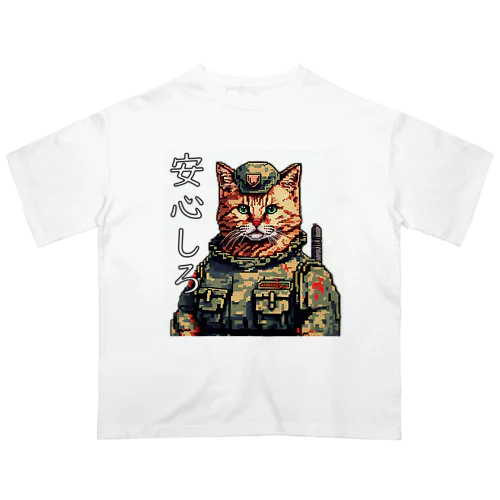 16bit ミリタリーねこ　vol.1 オーバーサイズTシャツ