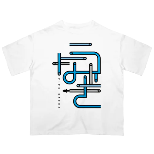 うなぎ-パイプガチャタイポグラフィ オーバーサイズTシャツ