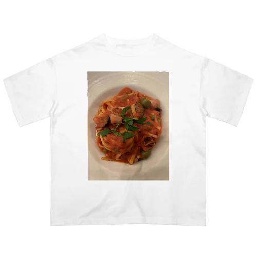 ヤリイカのトマトソースパスタ オーバーサイズTシャツ