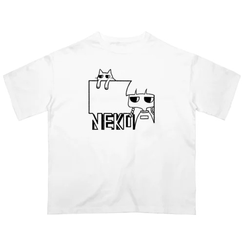 NEKO-Girl Black Oversized T-Shirt