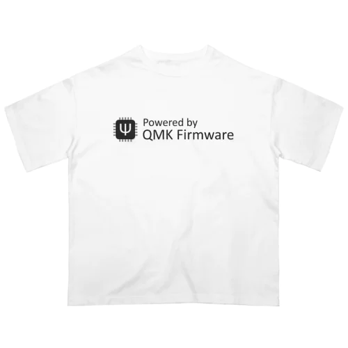 Powered by QMK Firmware (white) オーバーサイズTシャツ