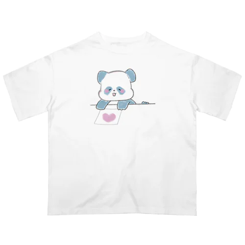 ふわふわパンダーの好きアピール オーバーサイズTシャツ