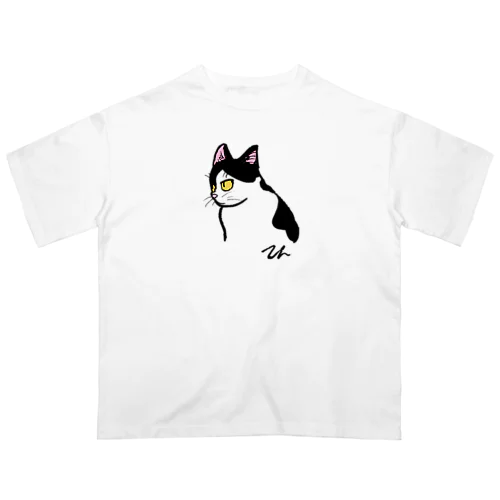 猫のテン オーバーサイズTシャツ