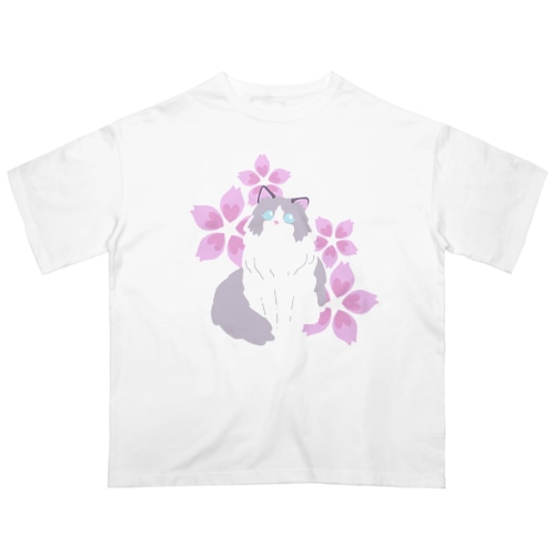 ラグドール×桜 Oversized T-Shirt
