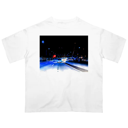 夜の高速道路大好き オーバーサイズTシャツ