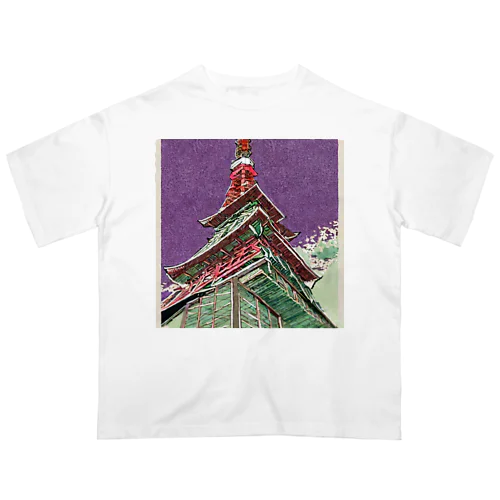 tokyotower3 オーバーサイズTシャツ