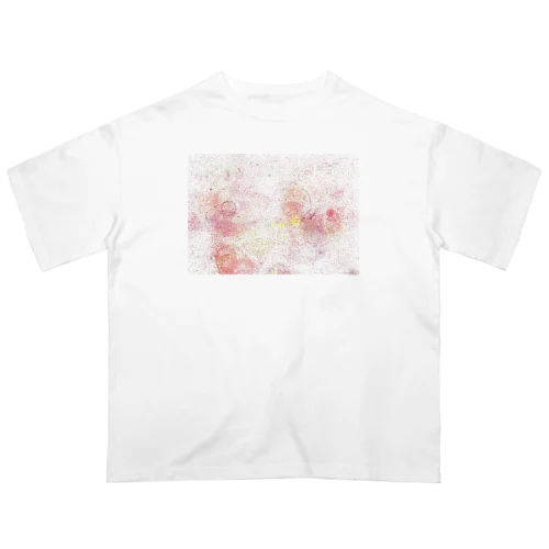シャボン玉アート　ピンク系 Oversized T-Shirt