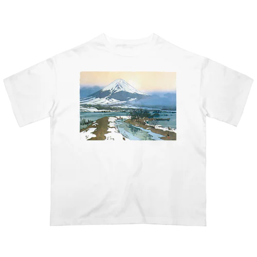 日本画：Fuziyama 吉田博_冨士拾景 河口湖 オーバーサイズTシャツ