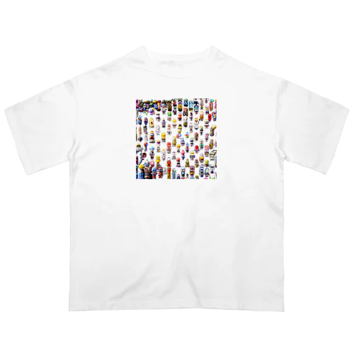 錠菓連鎖 by AI模様 Oversized T-Shirt
