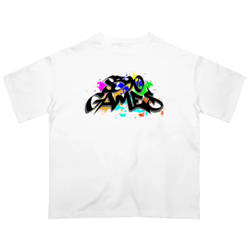 8390GAMES(白) Oversized T-Shirt